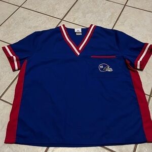 NFL NY GIANTS Women Scrub Top SZ M